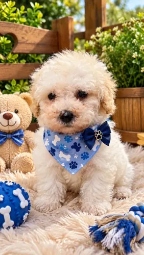 Bebezinho de poodle macho toy, perfeit!