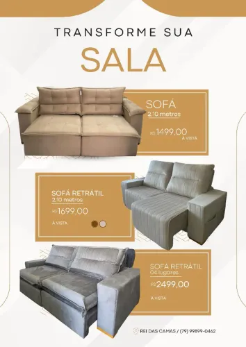 Sofá Retrátil e Reclinável Luxo 