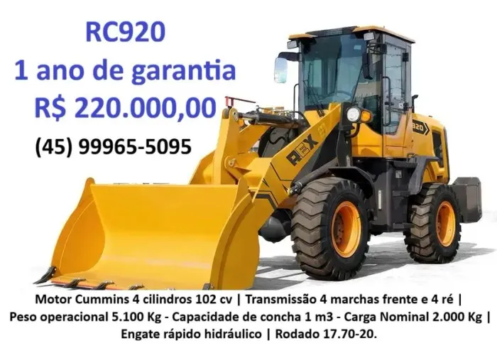 Pá Carregadeira REX RC920
