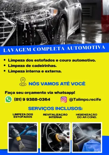 Limpeza banco automotivo e carro geral