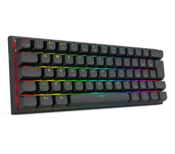 Teclado Magnético Gamer Redragon Fidd RGB Preto 8K hz 60% PT