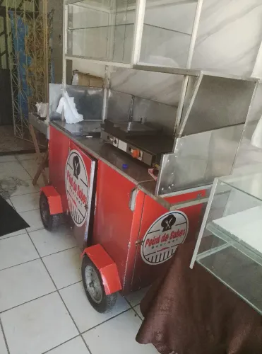 Carrinho completo para hambúrguer churrasco pirão de aipim e muito mais