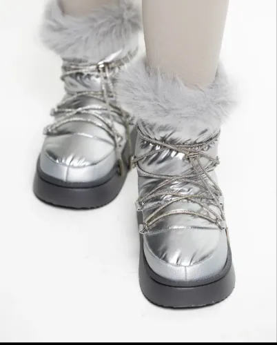 Bota neve FLOWFA TAM 36 prata NOVA