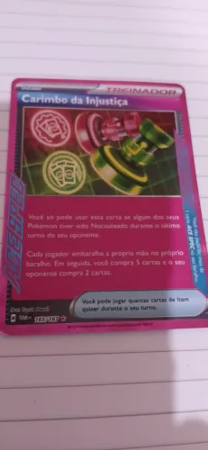 Carta pokémon carimbo da justiça 