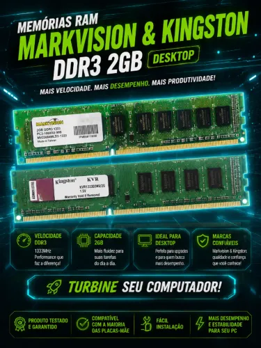Memórias DDR3 Para Desktops de 2GB