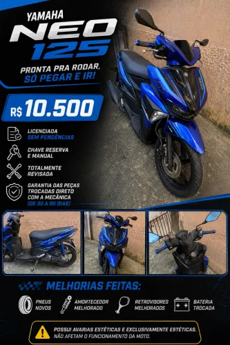 Yamaha Neo 125 automática 22/23 licenciada 25 com 22mil km