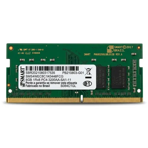 Memória RAM DDR4 8GB 3200MT/s Smart Notebook
