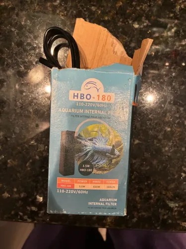 Mini Filtro Interno para Aquário HBO-180 180 L/h Bivolt - Usado 1x | Estado de Novo