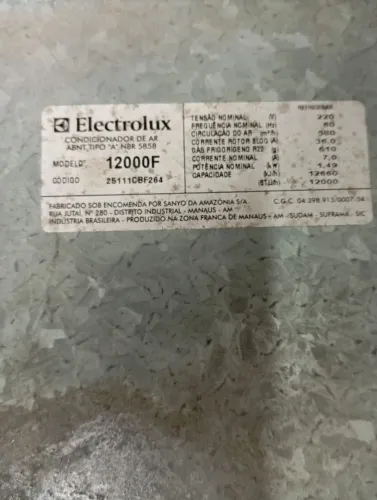 Ar Condicionado Electrolux 12.000Bts