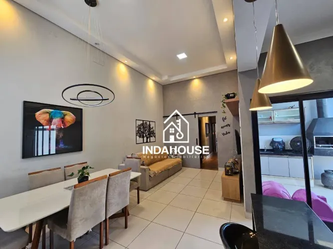 Casa com 3 dormitórios para alugar, 105 m² por R$ 5.934,00/mês - Jardim Park Real - Indaia