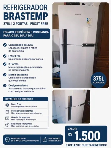 Geladeira Brastemp Frost Free 375litros