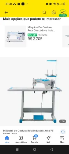 Máquina costura jack