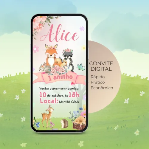 Convites Digitais Personalizados Simples, Interativos e Animados