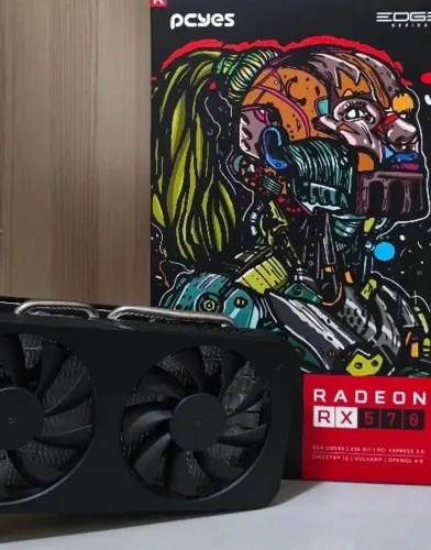 RX 570 8gb PCYES MENOS DE 1 ANO DE USO NA CAIXA