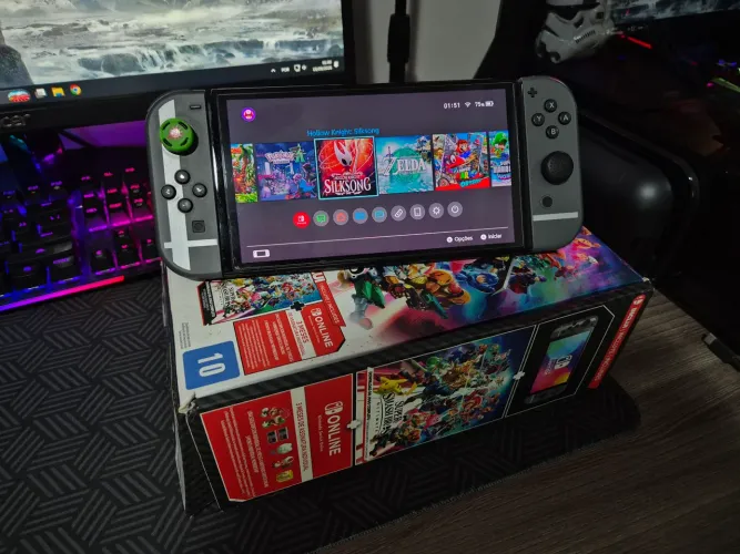 Nintendo switch Oled DESTRAV. (Smash BROS) Sou de Santos!!