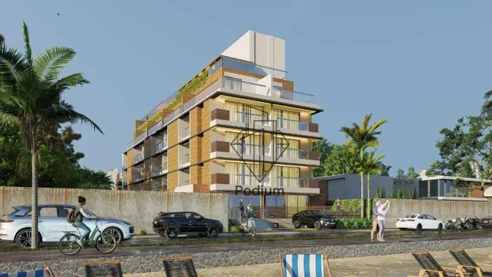 Flats Térreo com área privativa a beira mar da praia de Cabo Branco - FL0288