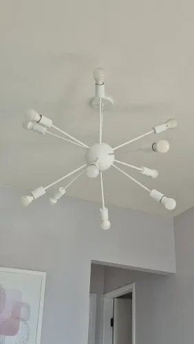 Luminária Pendente Sputnik (Átomo) branca