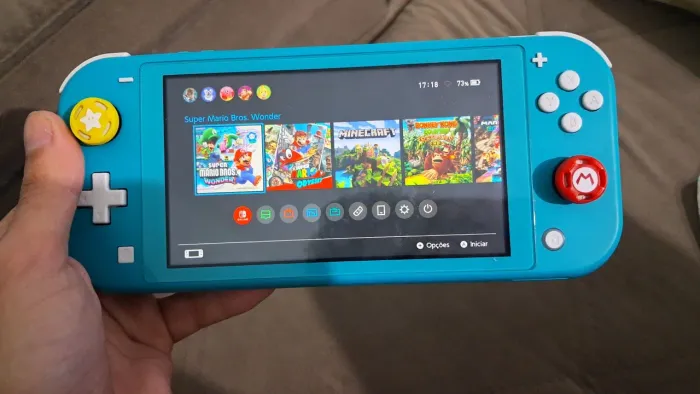 Switch lite desbloqueado azul turquesa