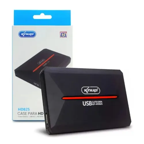 Case Externo Para Hd/ssd 2,5 Sata 3 Usb 3.0 Preto Kp-hd825 Knup