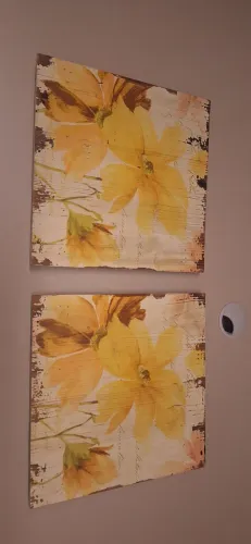 Quadrinhos em madeira estampada rústicos. 30x30cm