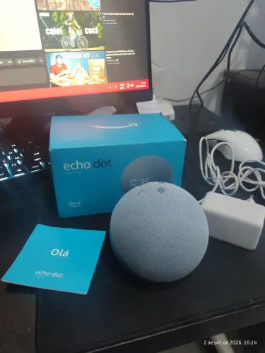 Alexa ECHO DOT com relogio