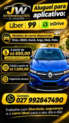 Aluguel para motorista de aplicativo