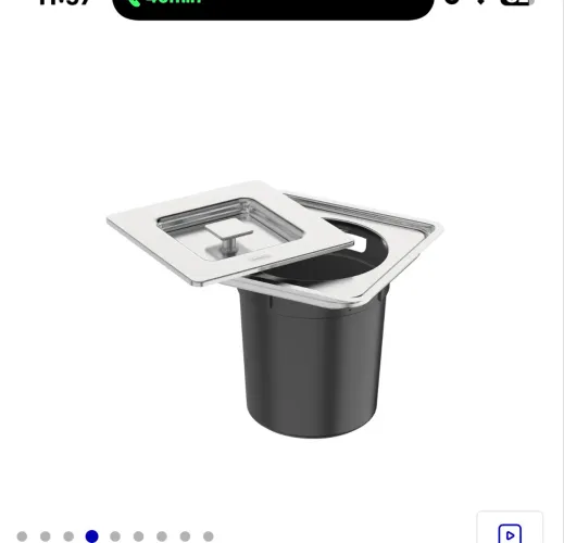 Lixeira de embutir Tramontina para bancada cozinha