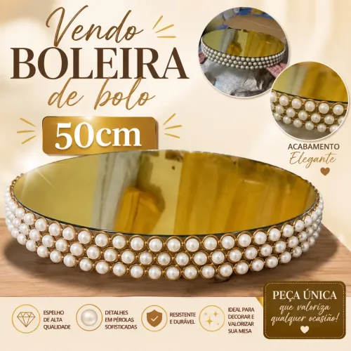 Boleira espelhada 50cm