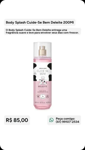 Body Splash Cuide-se bem Deleite 200ml