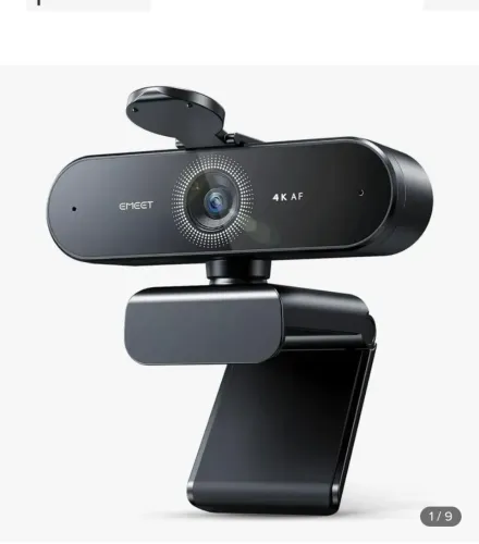 Webcam emeet 4k ultra HD 2 microfone auto focos nova na caixa lacrada