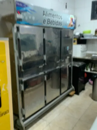 ? Geladeira Inox Comercial 6 Portas - Funcionando Perfeitamente! ?