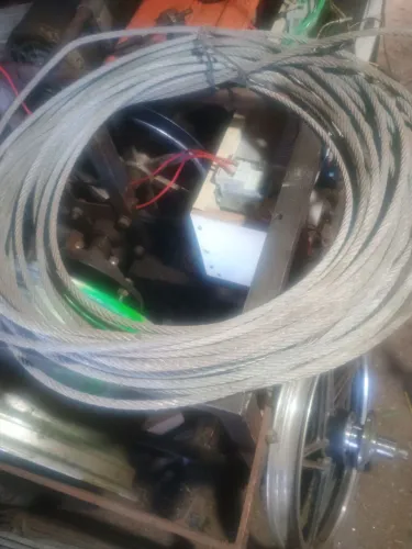 Cabo de aço 5/16 galvanizado usado uma vez rolo 40 m