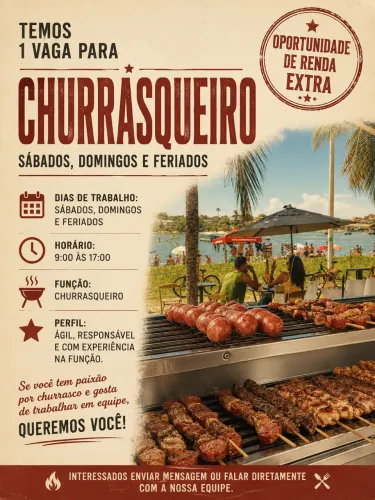 Vaga para churrasqueiro