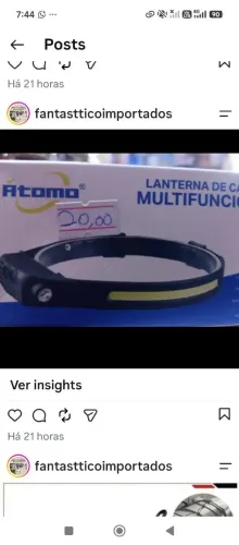 Lanterna de cabeça 5 em 1 recarregável