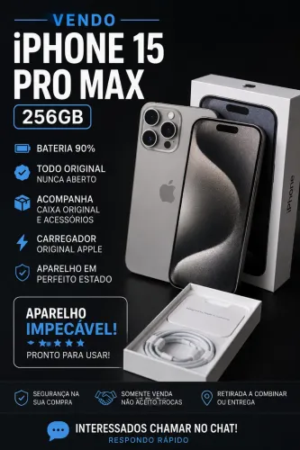? IPHONE 15 PRO MAX 256GB - R$ 4.999,00 ?