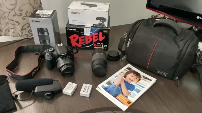 kit estúdio fotográfico completo com câmera digital dslr