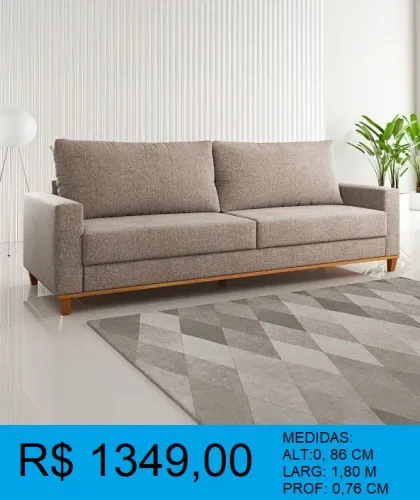 SOFÁ 1,80m PRONTA ENTREGA - PARCELAMOS SEM JUROS