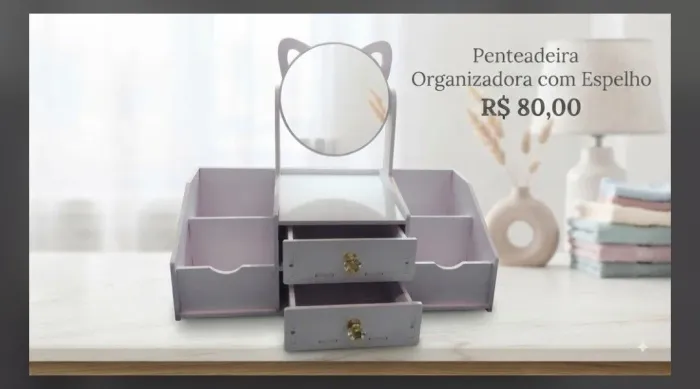 Organizador de maquiagem lindo!