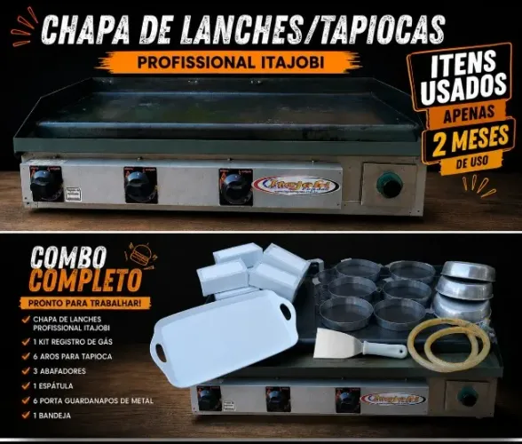 CHAPA PARA LANCHES/TAPIOCAS e OUTROS (COMBO)