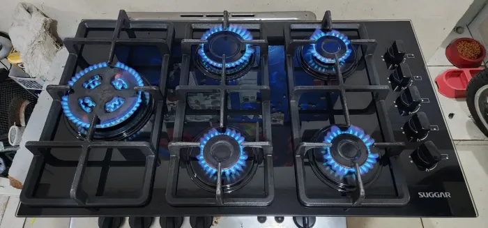 Fogão cooktop 5bocas tripla chama suggar premium
