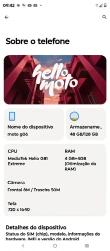 Motorola g06 com nota fiscal caixa manual capa e carregador não original vendo ou troco