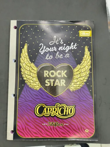 Folhas de fichário decorada