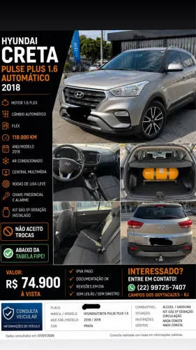 Hyundai Creta Pulse Plus 1.6 16V Flex Aut. 2018