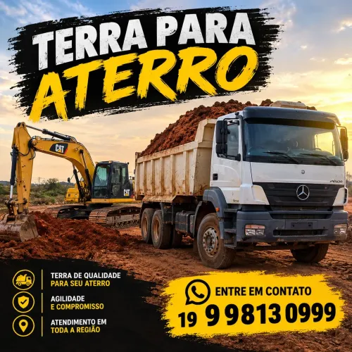 Terra para aterro limpezas de terreno 