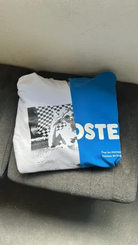 Moletom Lacoste live azul com branco G