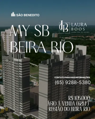 Ágio à venda no My SB Beira Rio (62m²), torre C, 2 quartos 01 Suíte Cuiabá MT.