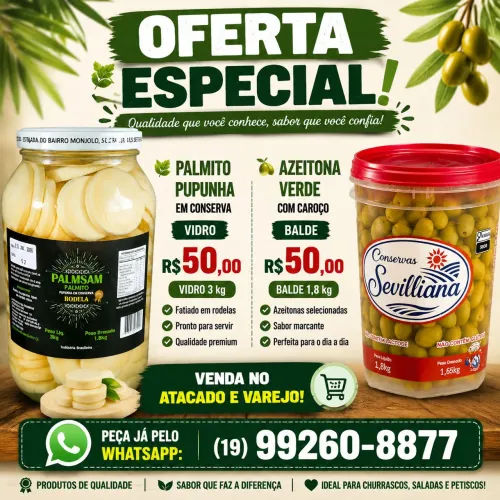 Balde de azeitona e palmito