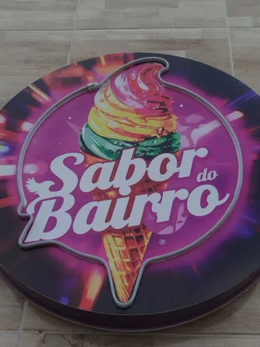 Placa para sorveteria 