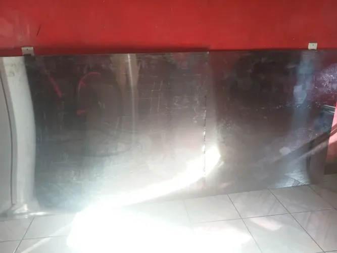 02 Folhas de chapas inox  n 20, comprimento 3 mts , largura,  1,20