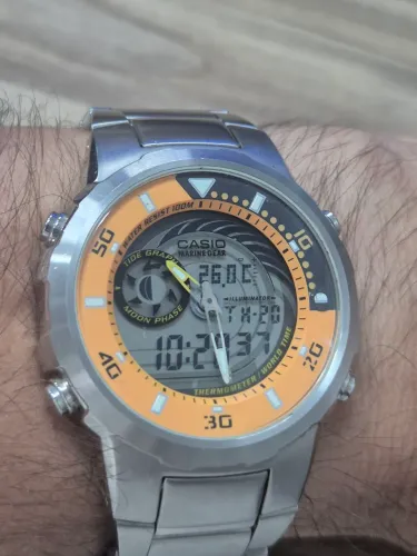 Relógio CASIO MARINE GEAR MRP-702D-7A5 FASES DA LUA 100 METROS - SEM USO/NOVO
